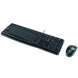 Комплект клавиатура+мышь Logitech MK120, USB, проводной, заводское нанесение кириллицы, черный [920-002561]