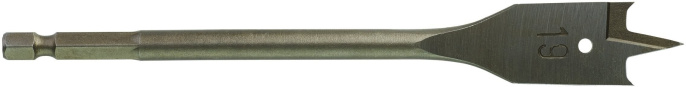 Сверло Milwaukee 19х152мм хвостовик 1/4" HEX 4932363137 для работы с твердой и мягкой древесиной и ДСП, 1/4" шестигранный хвостовик, центрирующее острие для точного засверливания, острые