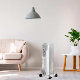 Масляный радиатор Vitek VT-1707, 1000Вт, белый