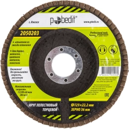 Круг лепестковый торцевой (125х22.2 мм; Р36) Pobedit 2050203