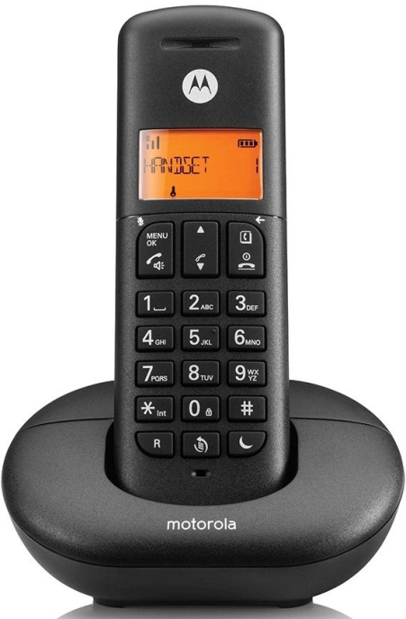 Р/Телефон Dect Motorola E201 черный АОН