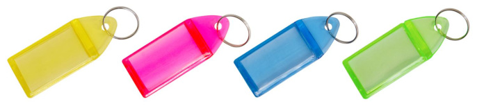 Бирка для ключей Silwerhof 1412740 инфо-окно ассорти упак.:20шт пластиковый пакет