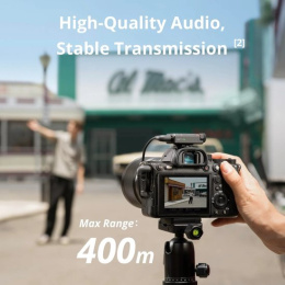Радиосистема DJI Mic Mini (2TX + 1RX) DM3050 электретный (малый конденсатор), петличный/портативный, для интервью и репортажей/для смартфонов, круговая направленность, 20-20000 Гц, разъем подключения USB Type-C/3.5 мм, радиус действия 400 м