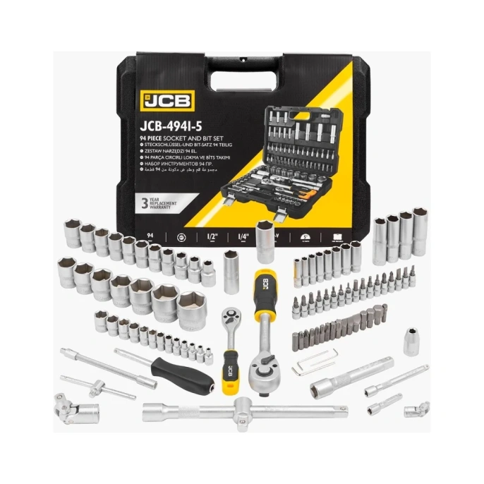 Набор инструментов JCB 94 пр., 1/4", 1/2" ( 6гр.) JCB-4941-5(56914)