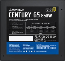 Блок питания MONTECH Century Gold G5, 850Вт, 80 PLUS GOLD, 120мм, черный, retail [century gold g5 850]
