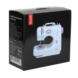 Швейная мини-машинка RAGEX R1101-100, 12 типов стежков, 2 скорости + педаль, белая