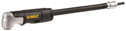 Насадка для дрели DeWalt DT20501-QZ угловая, для сверления и закручивания крепежа в местах с затрудненным доступом, оснащена гибким до 180° подводом, антивибрационная конструкция, замок Metal Gear с быстрым извлечением бит, HEX хвостовик 1/4" 6.35мм ,
