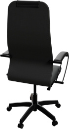 Кресло МЕТТА SU-B-10, сетка/ткань, до 120кг, топ-ган, фиксированные подлокотники,  черный