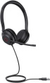Головная гарнитура Yealink UH35 Dual UC Дуо, Проводная, HD звук, шумоподавление, LED-индикатор, USB