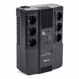 ИБП Бастион SKAT-UPS 800-AI-IN-1x9 {Line-interactive, 800/480Вт, USB/RJ-45, АКБ 1х 9Ач, сверху ЕВРО 3+3, МПТ} 452