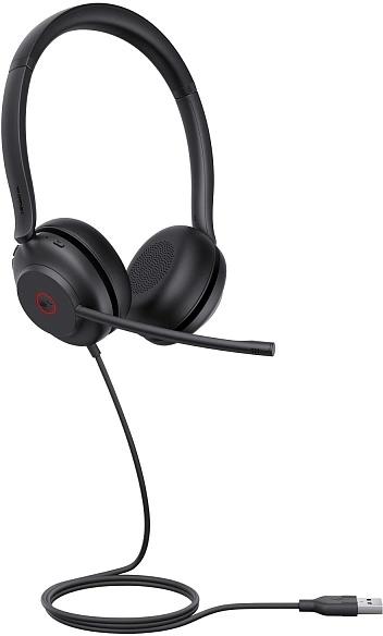 Головная гарнитура Yealink UH35 Dual UC Дуо, Проводная, HD звук, шумоподавление, LED-индикатор, USB