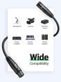 Кабель UGREEN AV130 20711 XLR Cannon Male to Female Microphone Extension Audio Cable. Длина: 3 м. Цвет: черный (20711_)