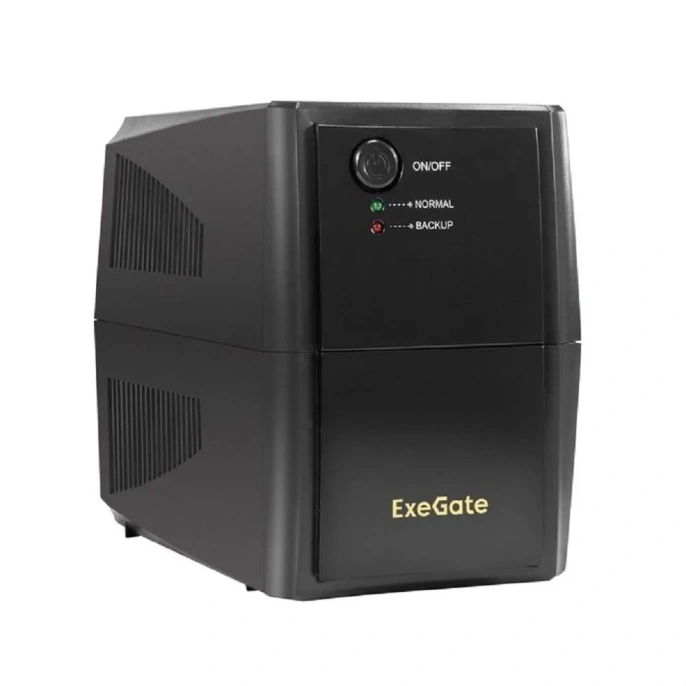 яя ИБП ExeGate Power Back BNB-500.LED.2SH 500VA/300W, LED, 2*Schuko, батарея 12V 4.5Ah, Black EX294611RUS