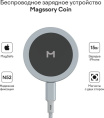 Беспроводное зарядное устройство Magssory Coin Серебристый (WCH015) (15Вт, Quick Charger, Power delivery, с магниным кабелем, совместимо с Magsafe)