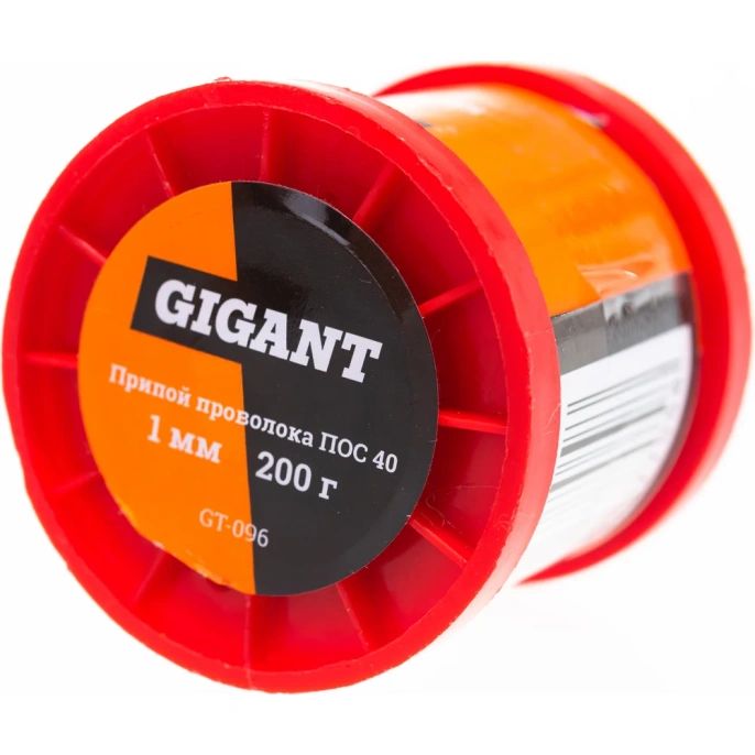 Припой ПОС 40, проволока 1 мм, 200 г Gigant GT-096