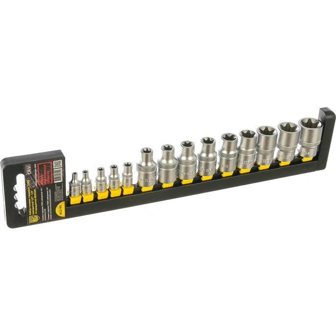 Набор головок торцевых TORX (14 предметов; 1/2DR- 1/4DR) BERGER BG2165