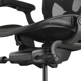 Кресло HERMAN MILLER Aeron C Large, на колесиках, сетка, черный [aeron c large black]