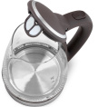 Чайник электрический Vitek VT-7015 1.7л. 2200Вт прозрачный/коричневый корпус: стекло/пластик