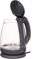 Чайник электрический Hyundai HYK-G1003 1.7л. 2200Вт серый корпус: стекло/пластик