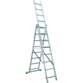 Алюминиевая трехсекционная лестница Новая Высота усиленная 3х8 ступеней 2230308