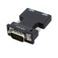 ORIENT C105, Адаптер HDMI F - VGA 15M+Audio, для подкл.монитора/проектора к выходу HDMI, аудиокабель в комплекте, черный 31300