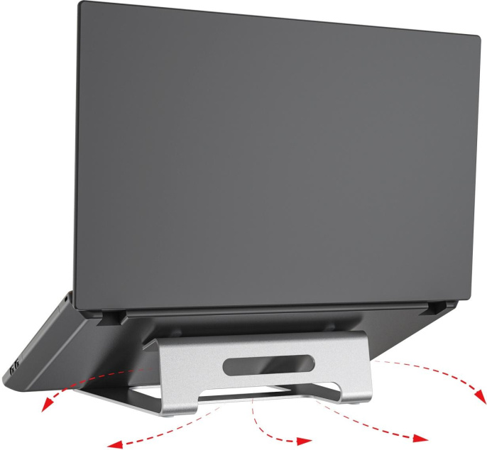 Подставка для ноутбука Cactus CS-NB-AL, 15.4", 235х235, серебристый