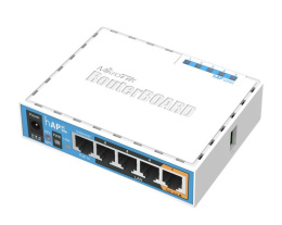 Wi-Fi роутер MIKROTIK hAP ac lite,  Wi-Fi 5,  AC750,  2.4/5ГГц, 4 LAN,  1xUSB, белый [rb952ui-5ac2nd]