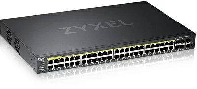 Коммутатор ZYXEL NebulaFlex Pro GS2220-50HP Hybrid L2 PoE+ Switch, 19 "rack, 44xGE PoE +, 4xCombo (SFP / RJ-45 PoE+), 2xSFP, 375W PoE Budget, Standalone / Cloud Management