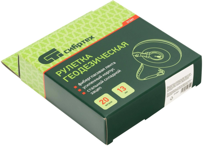 Рулетка геодезическая СИБРТЕХ 31261,  20м x13мм