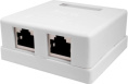 Розетка Suprlan (10-0308-1) наклад. RJ45 2 кат.5E FTP бел.
