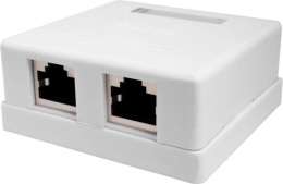 Розетка Suprlan (10-0308-1) наклад. RJ45 2 кат.5E FTP бел.