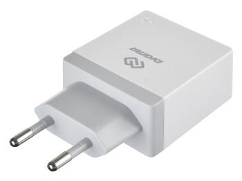 Сетевое зарядное устройство Digma DGWC-2U-3A-WG,  2xUSB-A,  15.5Вт, 3.1A, белый