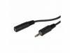 Кабель аудио NingBo Jack 3.5 (m) -  Jack 3.5 (f),  2м, черный [jaac003-2]