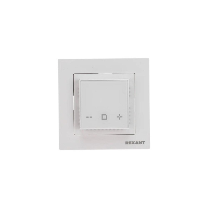 Rexant 51-0577 Терморегулятор цифровой RX-44W сенсорный, программируемый, с Wi-Fi, белый совместим с рамкой Schneider, Legrand, ABB, Gira