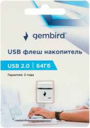 USB Flash Gembird GFL-2.0-64mini 64Gb белый