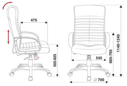 Кресло руководителя Бюрократ KB-10LITE, на колесиках, эко.кожа, черный [kb-10lite/black]