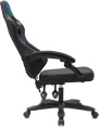 Кресло игровое KNIGHT Wolf RGB, ткань, до 120кг, шарнирные подлокотники,  черный