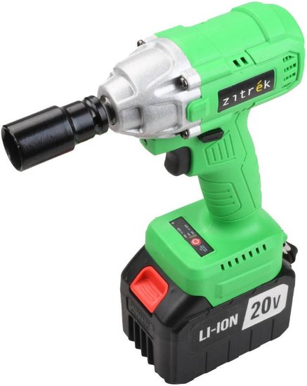 Гайковерт аккумуляторный бесщеточный ударный Zitrek Crusher 20-Li (20В, Li-ion 2x6.0Ач, з/у, кейс) 063-4372