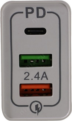 KS-is KS-380 Зарядное устройство USB (Вх. AC100-240V Вых. DC5V/9V/12V 27W  2xUSB USB-C)