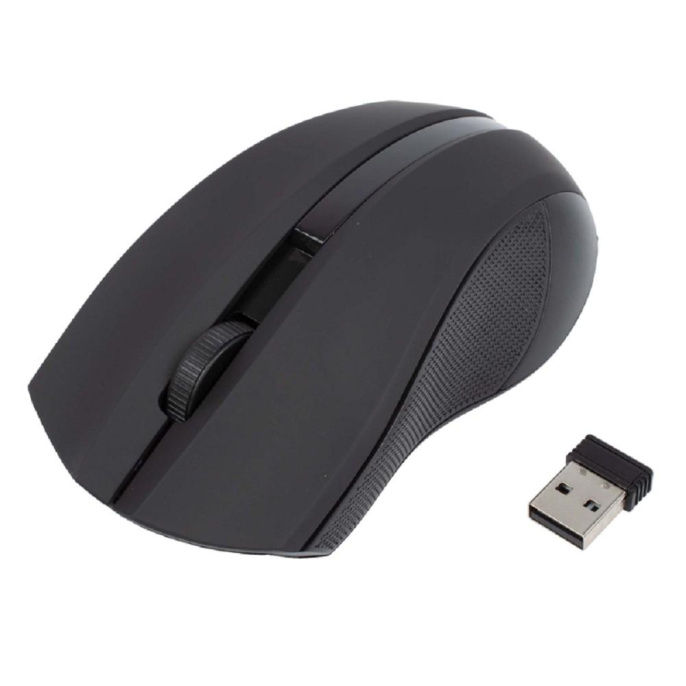 Мышь HIPER беспроводная HOMW-071 {1000dpi, черный, USB, 3кнп}