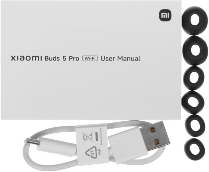 Наушники Xiaomi Buds 5 Pro WiFi-Black, Bluetooth/Wi-Fi, внутриканальные, черный [bhr9647gl]