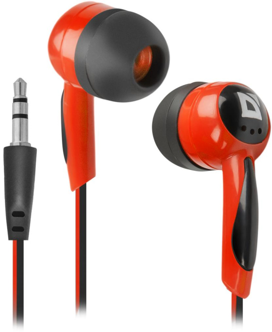 Нaушники BASIC 604 BLACK/RED 63605 DEFENDER Наушники вставки Basic 604 черный + красный