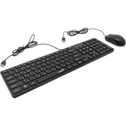 Комплект проводной Genius SlimStar C126 клавиатура+мышь, USB. Цвет: черный 31330007402