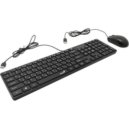 Комплект проводной Genius SlimStar C126 клавиатура+мышь, USB. Цвет: черный 31330007402