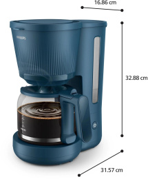 Кофеварка Philips HD7411/70, капельная, синий