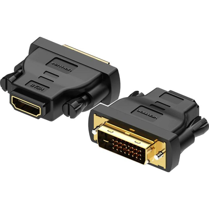 Адаптер-переходник Vention DVI 24+1 M/ HDMI 19F (ECDB0)