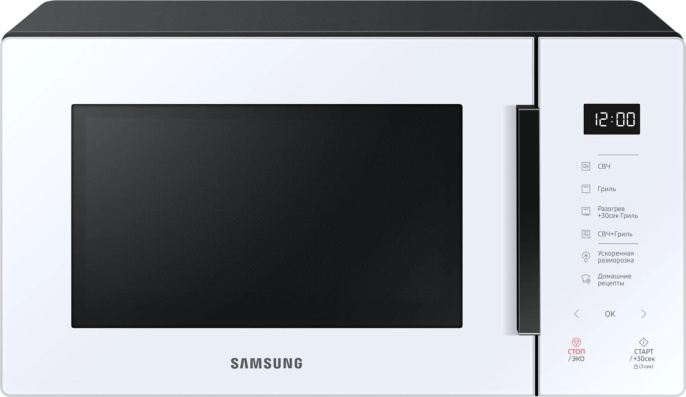 Микроволновая печь Samsung MG23T5018AW/BW, 800Вт, 23л, белый