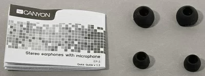 Наушники с микрофоном CANYON CNE-CEP3DG Dark Gray (шнур 1.2м)