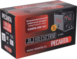 Сварочный полуавтомат Ресанта САИПА-200 инвертор MIG-MAG/ММА/TIG 5.6кВт