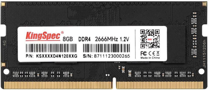Оперативная память KINGSPEC KS2666D4P12008G DDR4 -  1x 8ГБ 2666МГц, DIMM,  Ret